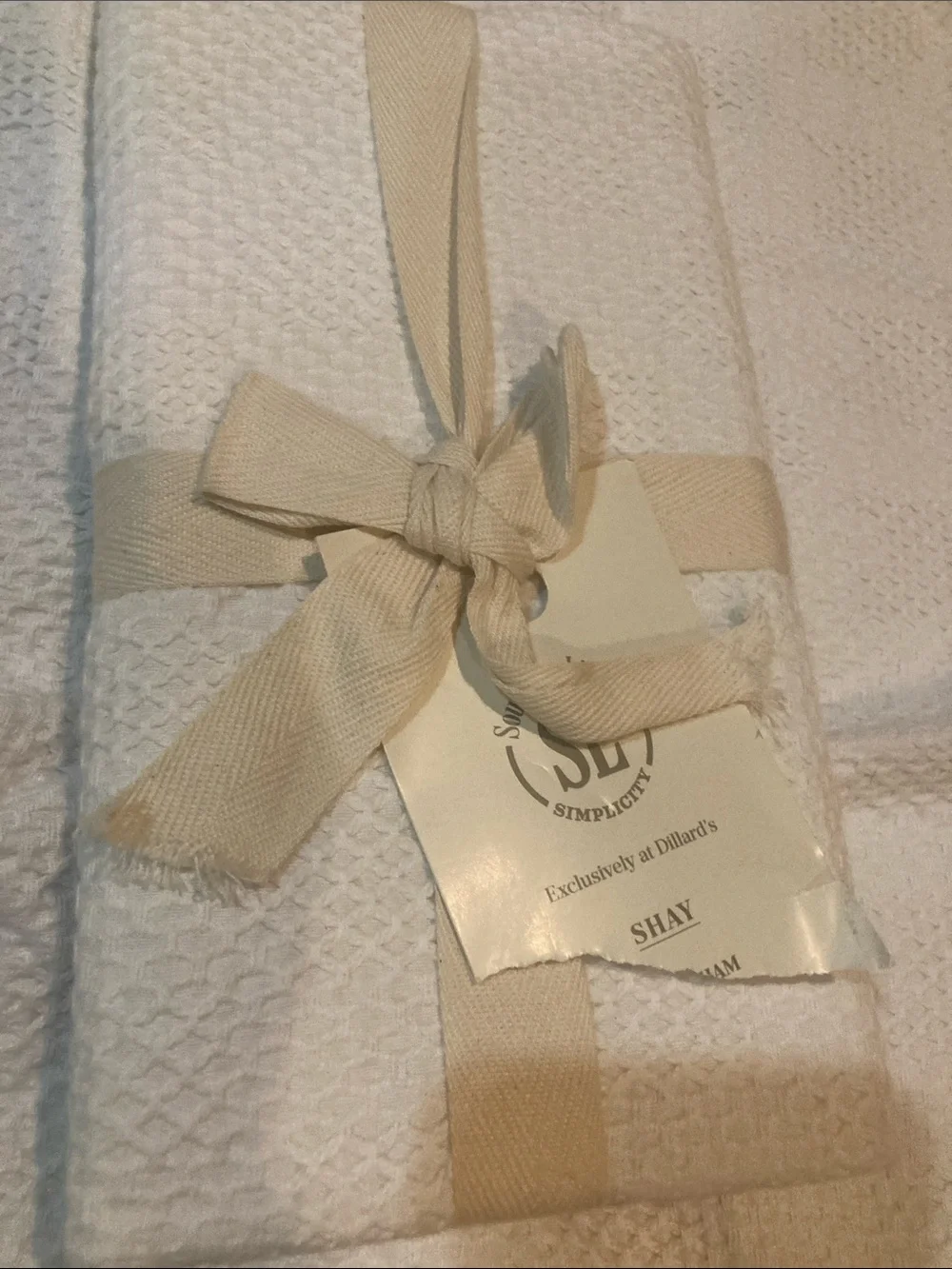 Southern Living  Cream Waffle Weave set of two King Shams Dillard’s Brand